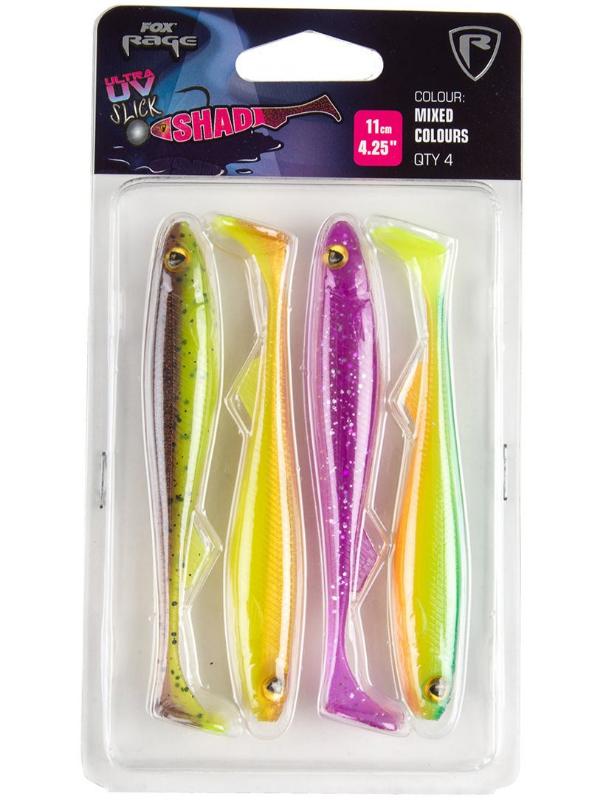 Fox Rage Slick Shad Mixed UV Colour Pack