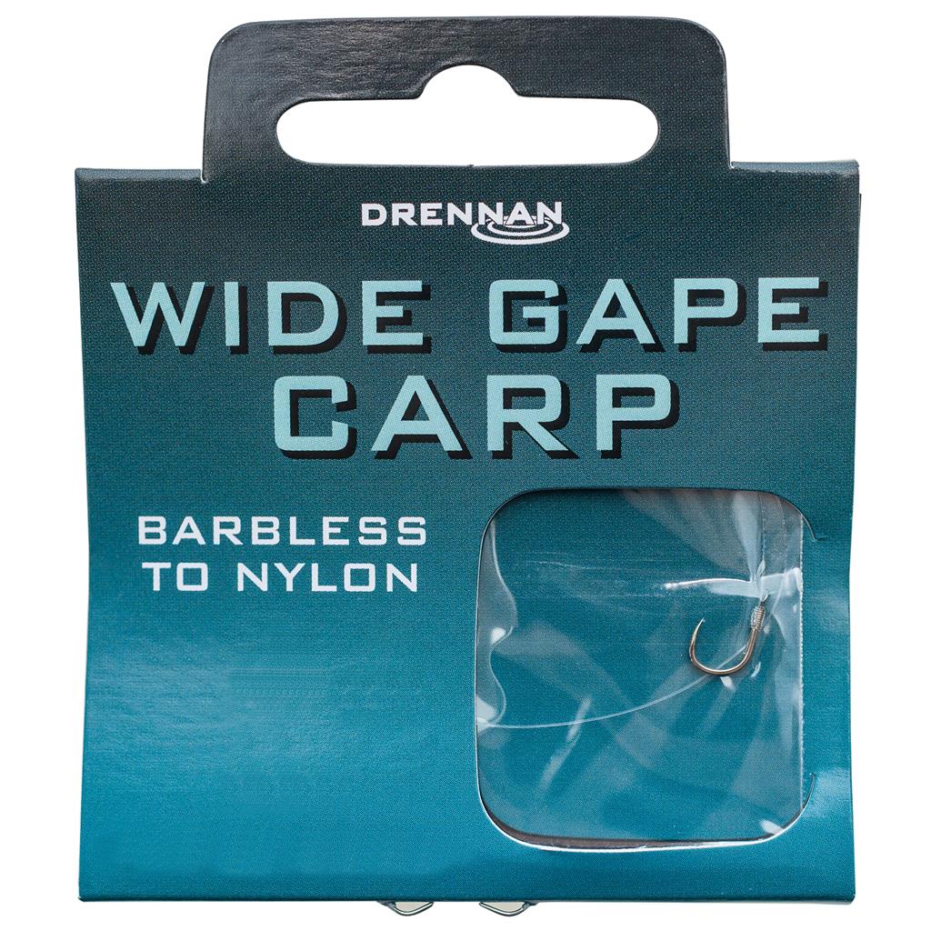 Drennan Wide Gape Carp Barbless Hooks To Nylon – Bankside Tackle